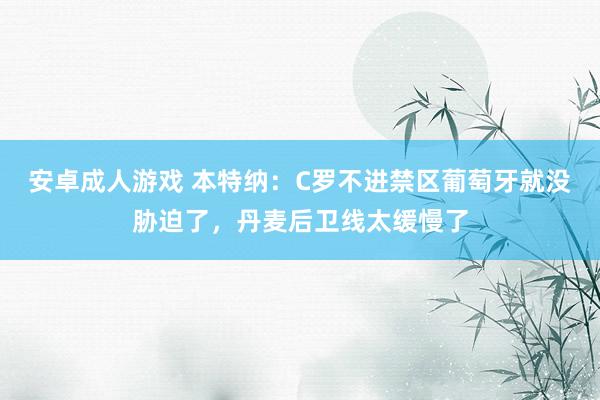 安卓成人游戏 本特纳：C罗不进禁区葡萄牙就没胁迫了，丹麦后卫